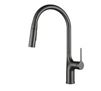 YCVAWEOD Tizio di Cucina Rubinetto a Singola Maniglia a Singolo lavandino Cromato/Nero Spazzolato con Spray a Doppia Funzione per Facile Pulizia Moderna aggiornamento della Cucina LWX