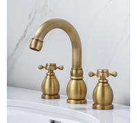 YCVAWEOD Tocca del Mixer per Bacino Taps del lavandino da Bagno a 3 Fori 360 ° Tocca per Bacino per Bacino per bagni per bagni in Oro Spazzolato in Cina LWX