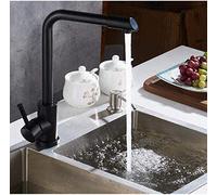 YCVAWEOD Tocca per Cucina in Rame Nero Rotante a 360 ° e Mixer per Acqua Fredda per lavello e Durevole da Bagno Durevole da installare Perfettamente per cucine Moderne LWX