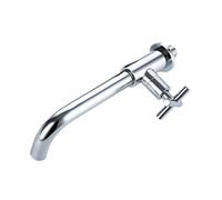 YCVAWEOD Tocchi di bacini da Bagno a Parete di Acqua Fredda a Parete con aeratore a Croce Aperta Singola Adatta per Il lavabo G1/2 Oro Spazzolato LWX