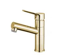 YCVAWEOD Tocchi di Bacino, rubinetti del Bacino Caldo e Freddo, Tap basinx Spray, rubinetti del lavandino del Bagno, tocchi, spruzzatore a tiro Verso Il Basso, Bagno/Nero + Argento/bacini Alti LWX