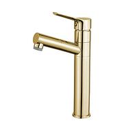YCVAWEOD Tocchi di Bacino, rubinetti del Bacino Caldo e Freddo, Tap basinx Spray, rubinetti del lavandino del Bagno, tocchi, spruzzatore a tiro Verso Il Basso, Bagno/Nero + Argento/bacini Alti LWX