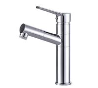 YCVAWEOD Tocchi di Bacino, rubinetti del Bacino Caldo e Freddo, Tap basinx Spray, rubinetti del lavandino del Bagno, tocchi, spruzzatore a tiro Verso Il Basso, Bagno/Nero + Argento/bacini Alti LWX