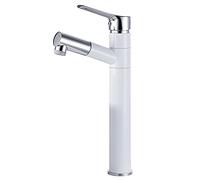 YCVAWEOD Tocchi di Bacino, rubinetti del Bacino Caldo e Freddo, Tap basinx Spray, rubinetti del lavandino del Bagno, tocchi, spruzzatore a tiro Verso Il Basso, Bagno/Nero + Argento/bacini Alti LWX