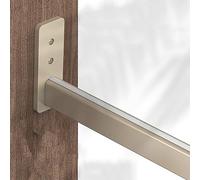 YCVAWEOD Warrobe Rail Space Salvaling Appendiali per Vestiti, Supporto a Canna del Guardaroba Stretto con Flangia e Viti, palo di Binario/organizzazione ad Asta più Lungo (Oro, 55 cm (21 5/8 ")) LWX