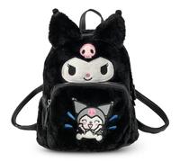 YCVBCY Kuromi Zaino Peluche Zaino Simpatico Cartone Animato Mini Zaino in Peluche per Bambini Zaino Scolastico con Spallacci Regolabili Regali di Compleanno per Ragazzi e Ragazze