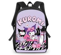 YCVBCY Kurommi Zaino per Bambini Print Zaino Casual 3D Borsa da Scuola Cartoon da Viaggio Scuola Satchel Impermeabile Bambino Studenti per Studenti 40x30x13CM-4