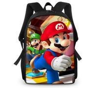 YCVBCY Mario Zaino per Bambini, Super Anime Zainetto per Bambini la Scuola, Scuola Zainetto Casual Leggero Elementare Borsa Zaino Viaggio per Pacchetto Giornaliero Borsa da Viaggio