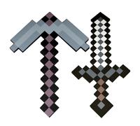 YCVBCY Pixel Spada Giocattoli per Bambini Strumento del Videogioco Giocattolo piccone per Bambini Tema Cartone Animato Pixel Spada di Pietra per Il Gioco di Ruolo Regali per Ragazze e Ragazzi-Grigio