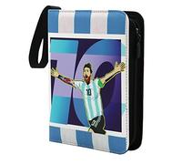 YCWIN Album di carte da collezione da calcio, per 400 carte, 4 tasche con chiusura lampo, 50 pagine rimovibili, porta carte sportive, 3 anelli