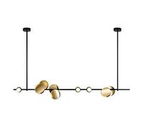 YCWZKJ Lampada da Tavolo da Pranzo di Lusso a Tre Teste, Lampada da Tavolo da Pranzo Minimalista a LED con Una Sola Parola, lampadario Multi-Testa Lungo Creativo conciso Moderno Nordico -