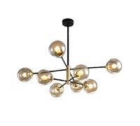 YCWZKJ Lampadario Moderno Sputnik Nero, 6 luci Semi-Incasso plafoniera per Soggiorno Camera da Letto Sala da Pranzo Cucina Ufficio Foyer, Base E27-nero 1 8t