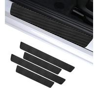 YCXEBLZWH 4 Pezzi Fibra Carbonio Battitacco Auto Sticker, per BMW X2 X2M F39 18i 18d 20i 20d M35i 25d 25e Prevenire l'usura Previene Graffi Battitacco Stickers Auto Accessori