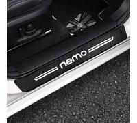 YCXEBLZWH 4 Pezzi Fibra Carbonio Battitacco Auto Sticker, per Citroen C1 II (Phase I, 2014 5-Door) 2014-2022 Prevenire l'usura Previene Graffi Battitacco Stickers Auto Accessori,A