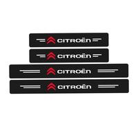 YCXEBLZWH 4 Pezzi Fibra Carbonio Battitacco Auto Sticker, per Citroens Berlingo C-Elysee C1 C3 C5 C6 C4 DS5 Prevenire l'usura Previene Graffi Battitacco Stickers Auto Accessori
