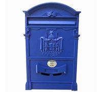 YCXJB Cassetta Postale a Parete, Cassetta Postale da Esterno a Parete di Grande capacità con Serratura a Combinazione, Cassette Postali Residenziali, Alluminio Pressofuso, 26 * 9 * 41 cm(Blue)