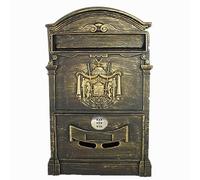 YCXJB Cassetta Postale a Parete, Cassetta Postale da Esterno a Parete di Grande capacità con Serratura a Combinazione, Cassette Postali Residenziali, Alluminio Pressofuso, 26 * 9 * 41 cm(Gold)