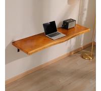 YCXLAXHH Tavolo da Parete for L'uso a Casa Come Tavolo Da Pranzo, Studio o Ufficio, Tavolo a Ribalta da Parete, Bordi Irregolari, Design con Fibbia(120 x 45 cm/47 x 18 in)