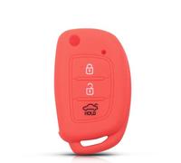 YCYHMHH Copertura in Silicone per Telecomando Auto per Hyundai Creta Tucson Elantra Santa Fe i10 i20 i30 iX25 iX35 -Red