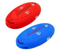 YCYHMHH Copertura in Silicone per Telecomando Auto per Hyundai Kona Santa Fe Ioniq MX5 Tucson 2024 2025-1red 1blue