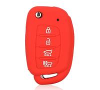 YCYHMHH Copertura in Silicone per Telecomando Auto per Hyundai Solaris ix35 ix45 Elantra Santa Fe HB20 Verna -Red