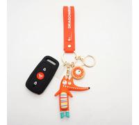 YCYHMHH Copertura in Silicone per Telecomando Auto per NIU N1s NQI MQI UQI U1 U+ -Black withOrangefox