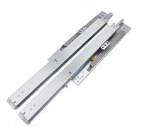 YCYHXJB 1 Coppia di Guide per Cassetticon Montaggio Inferiore, Design a Chiusura Automatica, Guide per Cassetti Estrazione Totale, Montato sul Fondo Guida, 3 Pieghe, capacità 60 kg(50cm/20in)