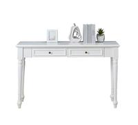 YCYHXJB Consolle Ingresso Legno Massello, Tavolo Consolle con 2 Cassetti, Tavolino Ingresso Classica con Spazio Contenitivo per Soggiorno e Ufficio(White,140x35x76 cm/55x14x30 in)