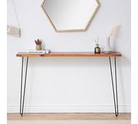 YCYHXJB Consolle Ingresso Sottile, Tavolino da Divano in Legno Massello con Gambe Ferro, Tavolo Consolle per Soggiorno, Corridoio, Atrio, Corridoio, Ufficio(60 * 20 * 80cm/24 * 8 * 31.5in)