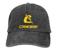 YCYLYLYC All'aperto Cressi Scuba Vintage Berretti da Baseball per Uomo Donna Lavato Denim Distressed Sun Hat Retro Caps per attività All'aperto Sport