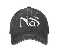 YCYLYLYC Berretto da Baseball Nas Rapper È Stato Scritto Cappello da Camionista Unisex Indossato Stile Cotone Snapback cap Logo Vintage Regolabile Fit cap per Esterni Regalo Estivo