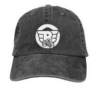 YCYLYLYC Uomini Donna Casual Royal Enfields Interceptor India Old Motorcycles Berretto da Baseball Indossato Denim Snapback Cappello Retro vestibilità Regolabile Unisex Sport all'Aria Aperta