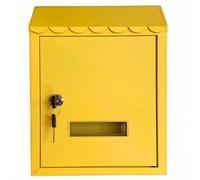 YCYRF Cassetta Postale con Serratura per Esterni, Cassette Postali da Parete con Chiave di Blocco, Cassetta Posta con Finestra di Visualizzazione, Cassetto in Metallo, 21x7x30cm(Yellow)