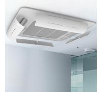 YCYRF Regolabile Deflettore Condizionatore d'Aria Centralizzato da 49-87 cm, Deflettori Condizionatore d'Aria per Bocchette a Soffitto, Antivento Diretto (Confezione da 4, Bianco)