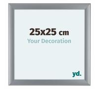 yd. Cornice 25x25 cm Argento Opaco - Cornice in MDF Como | Your Decoration, Vetro acrilico antiriflesso, Montaggio a parete, Adatta per foto, poster o puzzle, Made in Holland