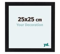 yd. Cornice 25x25 cm Nero Opaco - Cornice in MDF Como | Your Decoration, Vetro acrilico antiriflesso, Montaggio a parete, Adatta per foto, poster o puzzle, Made in Holland