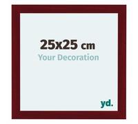 yd. Cornice 25x25 cm Vino Rosso Spazzato - Cornice in MDF Como | Your Decoration, Vetro acrilico antiriflesso, Montaggio a parete, Adatta per foto, poster o puzzle, Made in Holland