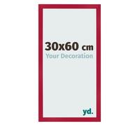 yd. Cornice 30x60 cm Rosso - Cornice in MDF Bologna | Your Decoration, Vetro acrilico antiriflesso, Montaggio a parete, Adatta per foto, poster o puzzle, Made in Holland