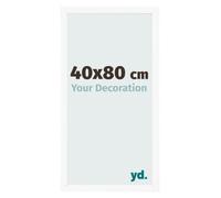 yd. Cornice 40x80 cm Bianco Opaco - Cornice in MDF Bologna | Your Decoration, Vetro acrilico antiriflesso, Montaggio a parete, Adatta per foto, poster o puzzle, Made in Holland
