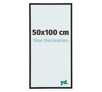 yd. Cornice 50x100 cm Nero Opaco - Cornice in Plastica Annecy | Your Decoration, Vetro acrilico antiriflesso, Montaggio a parete, Adatta per foto, poster o puzzle, Made in Holland