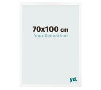yd. Cornice 70x100 cm Bianco Opaco - Cornice in MDF Bologna | Your Decoration, Vetro acrilico antiriflesso, Montaggio a parete, Adatta per foto, poster o puzzle, Made in Holland
