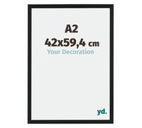 Yd. Cornice A2 42x59.4 cm Nero Opaco - Cornice in MDF Catania | Your Decoration, Vetro acrilico antiriflesso, Montaggio a parete, Adatta per foto, poster o puzzle, Made in Holland