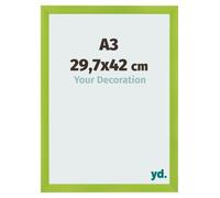 yd. Cornice A3 29.7x42 cm Verde - Cornice in MDF Pisa | Your Decoration, Vetro acrilico antiriflesso, Montaggio a parete, Adatta per foto, poster o puzzle, Made in Holland
