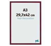 yd. Cornice A3 29.7x42 cm Vino Rosso Spazzato - Cornice in MDF Bologna