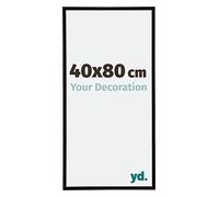 yd Cornici per foto 40 x 80 cm - Cornice in plastica con vetro acrilico - Qualità eccellente - Vetro nero lucido resistente ai raggi UV - Antiriflesso - Annecy,
