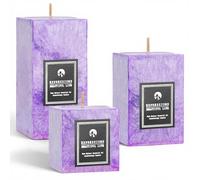 YD LIFE Candele Profumate a Colonna, Profumo Lavanda, Set di Candela da 3 Pezzi, Durata della Combustione 45 ore, Stoppino in Puro Cotone
