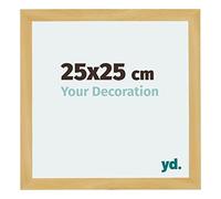 yd. Your Decoration - Cornice 25x25 cm - Cornice Decorativa Parete in Legno con Vetro in acryl - Antiriflesso - Ottima Qualità - Pino Decorativo - Mura