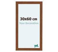 yd. Your Decoration - Cornice 30x60 cm - Rovere Rustico - Decorativa Parete in Legno con Vetro in acryl - Antiriflesso - 30x60 Cornice - Como