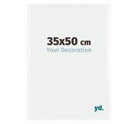 yd. Your Decoration - Cornice 35x50 cm - Bianco Opaco - Cornice Decorativa Parete in Legno con Vetro in acryl - Antiriflesso - Catania