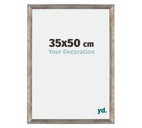 yd. Your Decoration - Cornice 35x50 cm - Cornice Decorativa Parete in Legno con Vetro in acryl - Antiriflesso - Ottima Qualità - Metallo Vintage - Mura